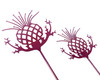 small and large thistle garden stakes