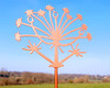 large coppper metal cow parsley garden sculpture