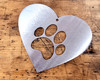 Dog Paw Rustic Garden Art