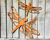 Rusty Dragonfly Garden Wall Art