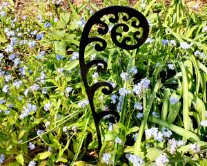 fiddlehead fern sculpture in garden fiddlehead fern sculpture in garden