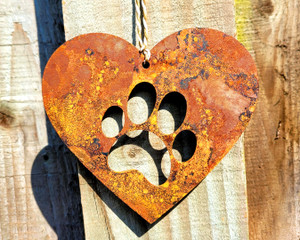 Dog Paw Rustic Garden Art Dog Paw Rustic Garden Art
