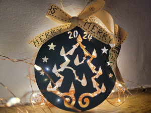 "Candle Lit Tree" Hanging Bauble