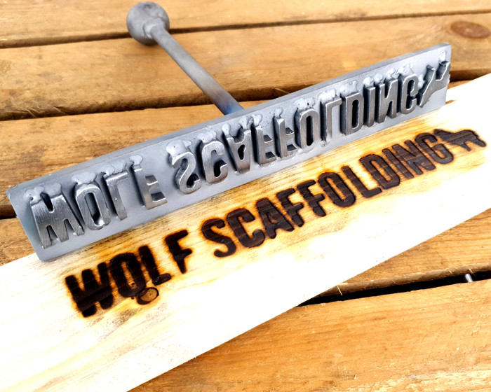 Personalised Branding iron and wood