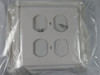 Leviton 001-88016 2-Gang Duplex Receptacle Wall Plate White Lot of 10 ! NWB !