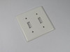 Leviton 001-88009 2-Gang Toggle Switch Wall Plate White NO HARDWARE USED