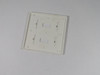 Leviton 001-88009 2-Gang Toggle Switch Wall Plate White NO HARDWARE USED