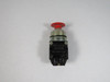 General Electric CR104A8123 Red Mushroom Push Button 1NO/1NC USED