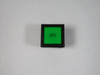 IDEC LW7L-M1-G Green Square Push Button Operator "AUTO" USED