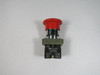 Telemecanique XB4-BT845 Red Mushroom Push Button 1NO/1NC USED