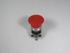 Schneider Electric ZB4-BT4 Red Mushroom Push Button w/ Mounting Base USED