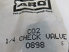 Aro C02 0898 Check Valve 1/4" 28cfm 200PSI ! NWB !