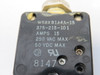 Potter & Brumfield W58XB1A4A-15 Circuit Breaker 15A 250VAC 50VDC USED