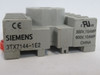 Siemens 3TX7144-1E2 Relay Socket 15A@300V 10A@600V 8-PIN USED
