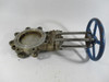 Trueline Knife Gate Valve Size 6" Blue 11" Handle 8 Bolt Pattern USED