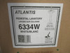 Ceralux 6334W White Atlantis Pedestal Lavatory 4" Centers SINK ONLY ! NEW !