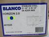 Blanco 401025 Horizon 2.0 Stainless Steel Sink 31-1/2" x 20-1/2" ! NEW !