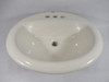 Contrac 4140BGW-066 Biscuit Oval Drop-In Sink Vitreous China 4" Center ! NEW !