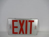 Generic EXIT Sign w/Red Backing & Movable Arrow 12-3/16"Lx7"Wx3/8"W USED
