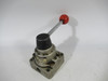 SMC VH200-02 Old Style Hand Valve 1/4" 9.9kgf/cm 140 psi 4 Port USED