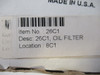 Gardner Denver 26C1 Oil Filter Element  3/4"ID 3-9/16" OD NEW