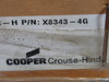 Cooper X8343-4G Crouse-Hinds Quik-Loc Female Connector 75A 600V 2 Pilot ! NEW !