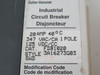 Cutler-Hammer FDB1020 Circuit Breaker W/O Lock 20A 347VAC SHELF WEAR USED