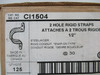 Thomas & Betts CI1504 Steel Snap-On Rigid 2 Hole Strap 1/2" 125-Pack NEW