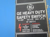 General Electric TH3361 Blue Heavy Duty Safety Switch 30A 600AC 3P 20HP USED