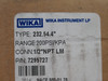 Wika 7295727 232.54.4 SS Pressure Gauge 0-200 psi 0-1380kPa 4" 1/2" NPT ! NEW !