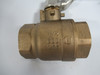 NCI TFP-600-LF-LL-1-1/2 Brass Ball Valve 1-1/2" NPT 600 WOG 300 psi USED