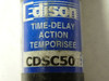 Edison CDSC50 Fuse 50 Amp 600 V USED