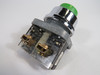 Furnas 52PA8B3 Momentary Contact Push Button 1NO 1NC Green Cap USED
