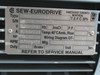 Sew-Eurodrive 1.5HP 1700-476RPM 330/575V TEFC C/W Reducer 3.61:1 Ratio USED