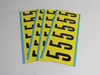 Brady 3450-5 Kit of Number Labels "5" Lot of 4 NEW