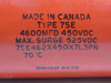 Mallory 7SE462X450X7L3PN Capacitor 525VDC Max Surge 4600 MFD USED