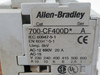 Allen-Bradley 700-CF400DJ Series A Contactor 24VDC *Cosmetic Damage* USED