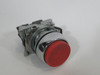 Allen-Bradley 800FM-E4MX01 Red Metal Extended Momentary Push Button 1NC USED