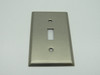 Cooper 93071 1-Gang Toggle Wallplate Stainless Steel ! NWB !