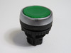Baco L21AH20 Illuminated Push Button Head 22mm Mom. Green *Scratched* USED