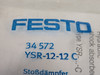 Festo 34572 YSR-12-12-C Pneumatic Shock Absorber 12mm Bore 12mm Stroke ! NWB !