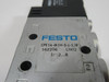 Festo 162206 CPE14-M1H-5J-1/8 Solenoid Valve C/W 2x 119801 Coil 3-24VDC USED