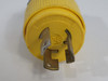 Pass & Seymour L5-15P Yellow Locking Plug 15A 125V 2P 3W USED