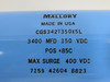 Mallory CGS342T350X5L Screw Terminal Capacitor 3400MFD -10% +50% 350VDC USED