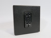 Leviton 5325-E Duplex Receptacle 15A 125V Black w/ NEPCO 500 Wall Plate USED