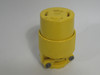 Pass & Seymour 7413-G Yellow Connector 20A@250V 10A@600V 4W 3P USED