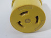 Pass & Seymour L530-C Old Style Yellow Connector 30A 125V 3W 2P USED