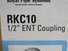 Royal RKC10 ENT Coupling 1/2" Hub x Hub Box of 150 ! NEW !