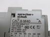 Sprecher + Schuh CA7-9-M40-120 Contactor 120V@60Hz 110V@50Hz 32A 4NO USED