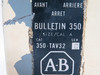 Allen-Bradley 350-TAV32 Ser C Reversing Drum Switch Size A USED